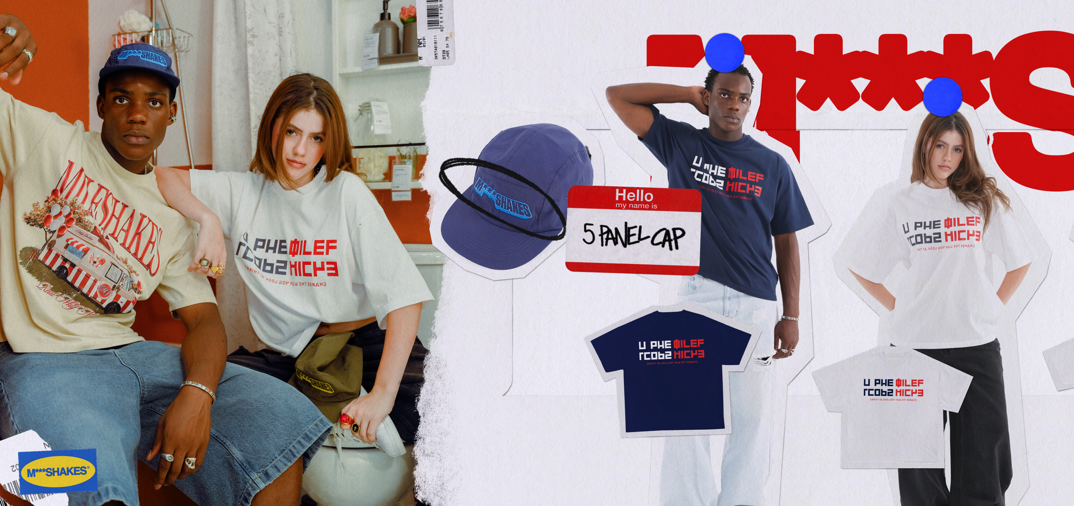 Graphic depicting UI-styled buttons with different categories of interior design items on top of an image of a modern interior living room.