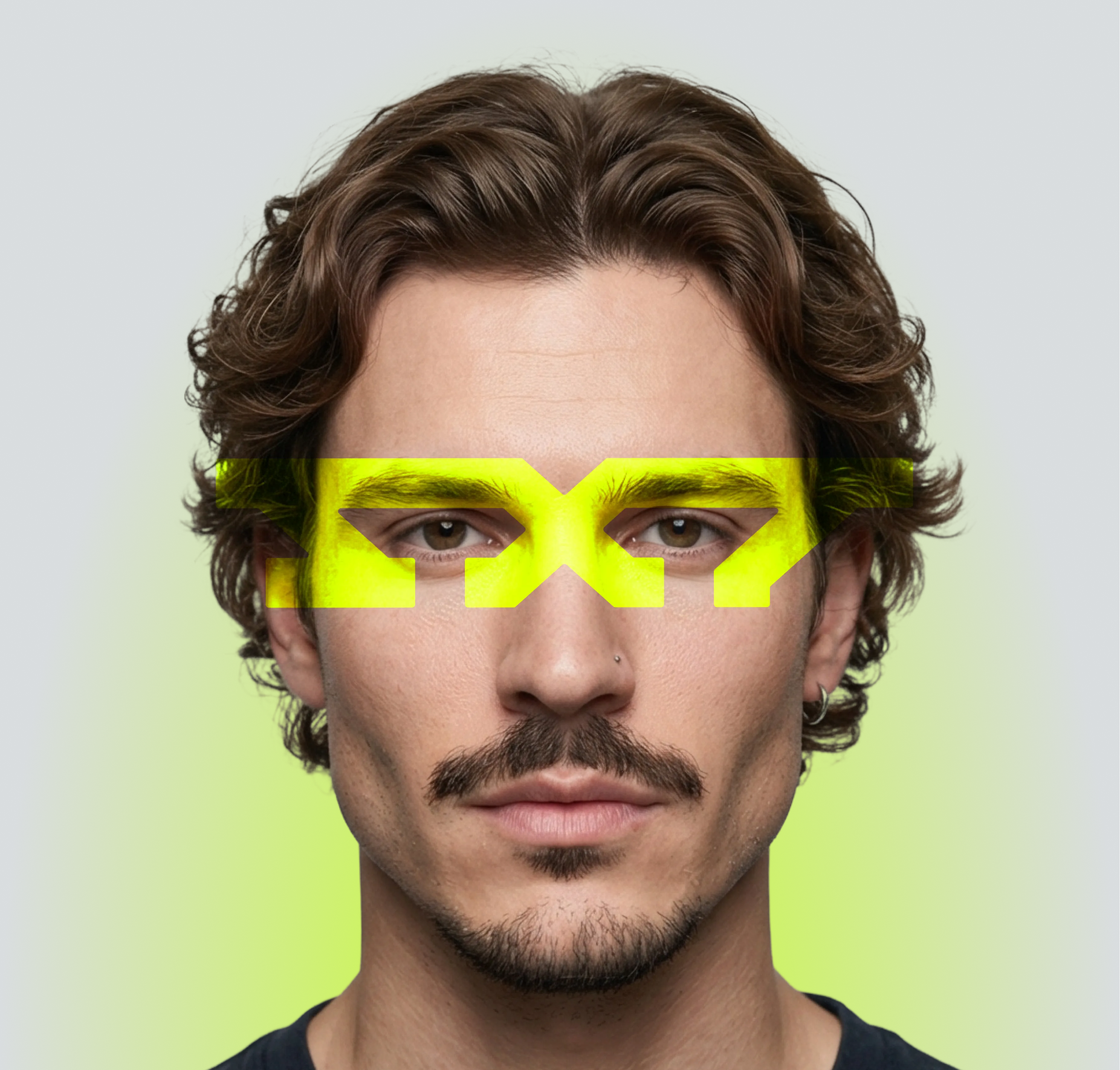 Graphic of a typography specimen showing the alphabet and numerals on top of a dark gray background.